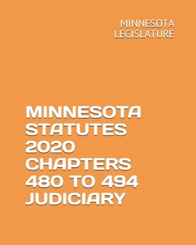 Paperback Minnesota Statutes 2020 Chapters 480 to 494 Judiciary Book