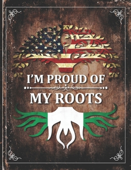 Im Proud of My Roots: Vintage Nigeria and American Flag Personalized Gift for Coworker Friend  Undated Planner Daily Weekly Monthly Calendar Organizer Journal