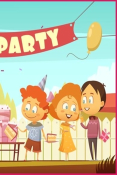 Kids Party Cartoon Background,: notebook
