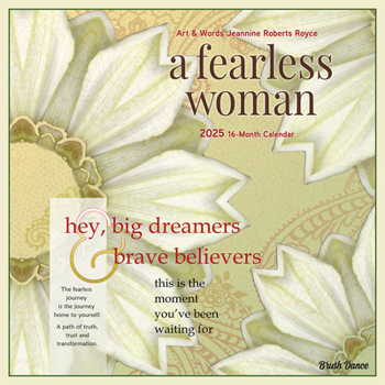 Calendar A Fearless Woman 2025 12 X 24 Inch Monthly Square Wall Calendar Featuring the Artwork of Jeannie Roberts Royce Plastic-Free Book