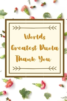 Paperback Worlds Greatest Duola Thank You: Thank You Gift For Duola's Book