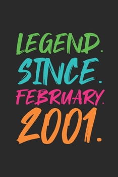 Legend Since February 2001: Journal for Birthday Gift Idea - Graph Ruled Notebook