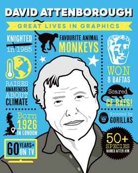 Hardcover Great Lives in Graphics: David Attenborough Book