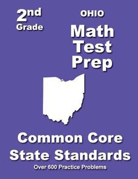 Paperback Ohio 2nd Grade Math Test Prep: Common Core State Standards Book