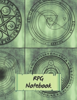 RPG Notebook: Mixed paper: Hexagon, Dot Graph, Dot Paper, Pitman: For role playing gamers: Notes, tracking, mapping, terrain plans: Vintage Mystical Green cover design (8.5 x 11 - A4 Size, 150 Pages)