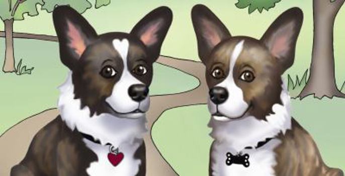 Hardcover The Tail of Two Corgis Book