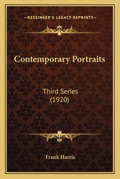 Paperback Contemporary Portraits: Third Series (1920) Book