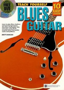 Paperback Teach Yourself Blues Guitar (10 Easy Lessons) Book