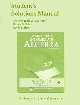 Paperback Elementary & Intermediate Algebra: Student's Solutions Manual Book