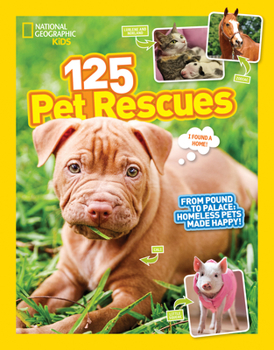 Paperback 125 Pet Rescues: From Pound to Palace: Homeless Pets Made Happy Book