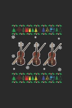 Christmas Violin: Dotted Bullet Notebook (6" x 9" - 120 pages) ~ Christmas Themed Notebook for Daily Journal, Diary, and Gift