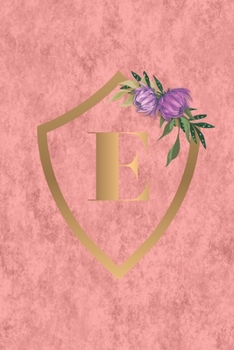 E Cute Initial Monogram Letter E Notebook journal for women girls kids pink marble and flowers (cute notebooks for girls).: Lined NoteBook, Writing ... Kids, Girls & Women - 110 Pages - Size 6x9.