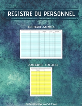 Paperback Registre Du Personnel: En 2 parties distinctes: salariés et stagiaires [French] Book