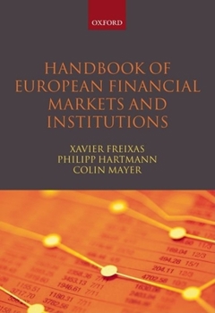 Hardcover Handbook of European Financial Markets and Institutions Book