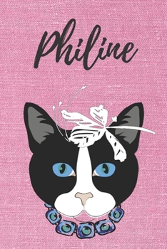 Philine Katzen Notizbuch / Malbuch / Tagebuch / Journal / DIN A5 / Geschenk: Individuelles personalisiertes blanko Mädchen & Frauen Namen Notizbuch, ... Geschenk für Frauen. (German Edition)