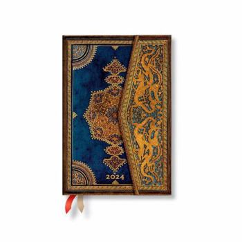 Hardcover Safavid Indigo (Safavid Binding Art) Mini Verso 12-Month Dayplanner 2024 Book