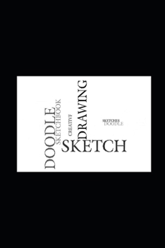 Art Words Sketch Book with boarders 100 Sketch Sheet Drawing Pages 6" x 9"