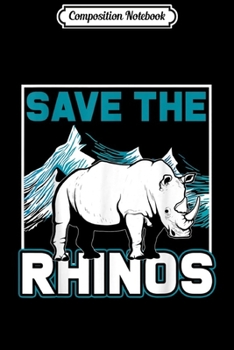 Composition Notebook: Rhino  Journal/Notebook Blank Lined Ruled 6x9 100 Pages