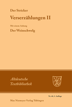 Altdeutsche Textbibliothek, Nr.68, Verserzählungen - Book #68 of the Altdeutsche Textbibliothek