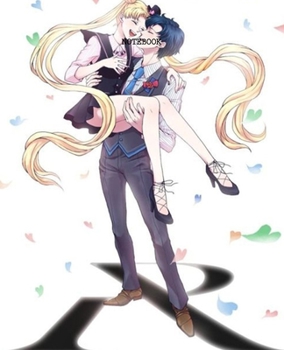 Notebook: Sailor Moon Anime Soft Glossy Cover College Ruled Pages Book 7.5 x 9.25 Inches 110 Pages