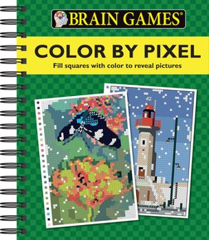 Spiral-bound Brain Games - Color by Pixel Book