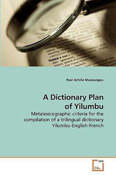 Paperback A Dictionary Plan of Yilumbu Book