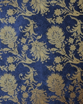 Paperback Blue Floral Velvet Composition Notebook - Large Ruled Notebook - 8x10 Lined Notebook (Softcover Journal / Notebook / Diary) Book