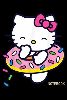 Paperback Notebook: Hello Kitty Donut Sprinkles Floaty Summer Notebook&#65533;journal college ruled for Doughnut Lovers - Food Pun - Gift Book