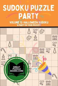Paperback Sudoku Puzzle Party: Volume 12: Halloween Sudoku Book