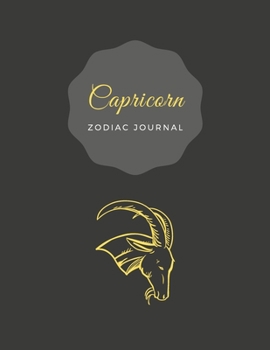 Capricorn Zodiac Bullet Journal Black Yellow : Positive, Zodiac Diary Journal with Dots Composition Notebook Inspirational (110 Pages, 8. 5x11, Dots)