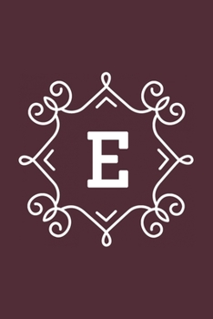 E: monogram initial Letter E - Personalized Initial Monogram Letter E  College Ruled Notebook - 6 x 9 inch Pocket Size: Cute Alphabet Vintage ...