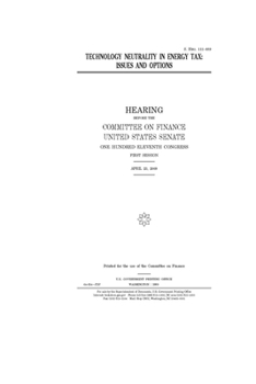 Paperback Technology neutrality in energy tax: issues and options Book