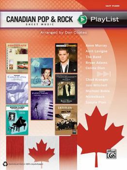 Paperback Canadian Pop & Rock Sheet Music Playlist Book