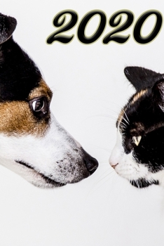 Paperback Yearly Calendar "Dog and Cat" for 2020: Jahreskalender, ann?e civile, a?o calendario, anni di calendario, jarenkalender in english, german, french, sp Book