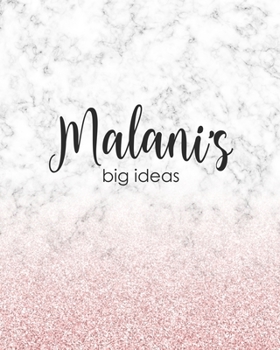 Paperback Malani's Big Ideas: Personalized Notebook - 8x10 Lined Women's Journal Book
