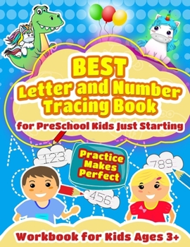 Paperback Best Letter and Number Tracing Book: Workbook for 3+ Kids Just Starting Book