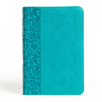 Imitation Leather NASB Large Print Compact Reference Bible, Teal Leathertouch Book