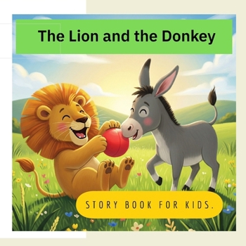Paperback Story Book For KIDS - THE LION AND THE DONKEY. Book