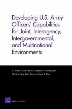 Paperback Developing US Army Officers Capabilities Book