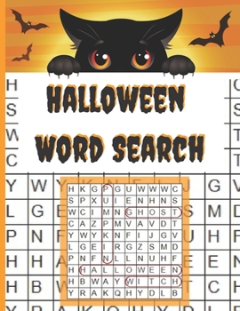 Paperback Halloween Word Search: Large Print Halloween Word Search Puzzle Book For Adults - Halloween Activity Book [Large Print] Book