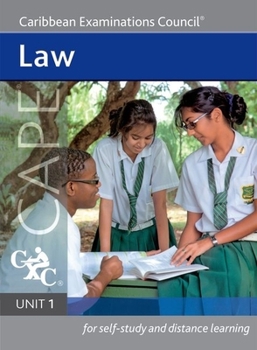 Paperback Law Cape Unit 1 a Caribbean Examinations Council Study Guide Book