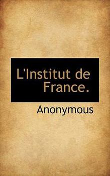 Hardcover L'Institut de France. Book