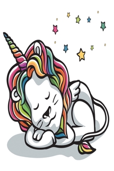 Unicorn lion white: Sleeping Lion in Unicorn Style Notebook graph paper 120 pages 6x9 perfect as math book, sketchbook, workbook and diary