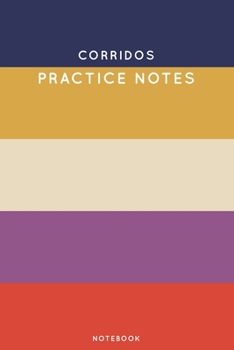 Paperback Corridos Practice Notes: Cute Stripped Autumn Themed Dancing Notebook for Serious Dance Lovers - 6"x9" 100 Pages Journal Book