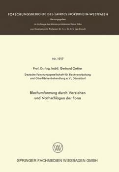 Paperback Blechumformung Durch Vorziehen Und Nachschlagen Der Form [German] Book