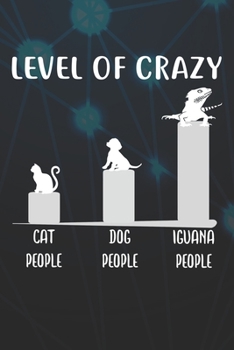 Level Of Crazy Notebook Journal: 110 Blank Lined Papers - 6x9 Personalized Customized Notebook Journal Gift For Iguana Reptile Owners and Lovers