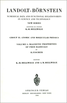 Hardcover Magnetic Properties of Free Radicals / Magnetische Eigenschaften Freier Radikale Book