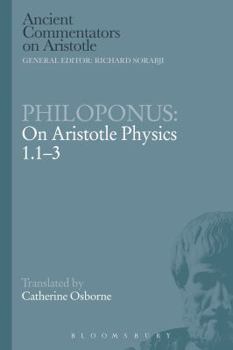 Paperback Philoponus: On Aristotle Physics 1.1-3 Book