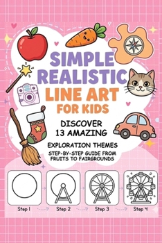 Paperback Simple Realistic Line Art for Kids Book