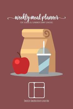 Weekly meal planner for school and summer camp lunches - OmieLife OmieBox Bento Lunch Box: DOWNLOADABLE FREE BONUS Lunch cute Notes PDF + Grocery list interactive PDF - This lunch journal is the perfe